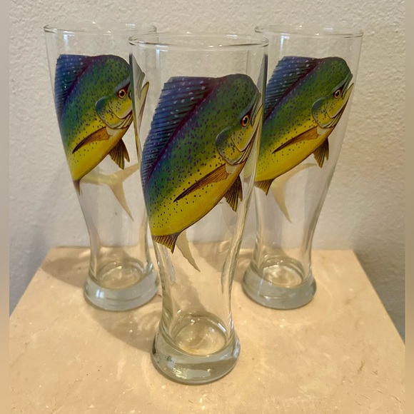 3 Conch Beer glasses. 8.25” - Picture 4 of 9